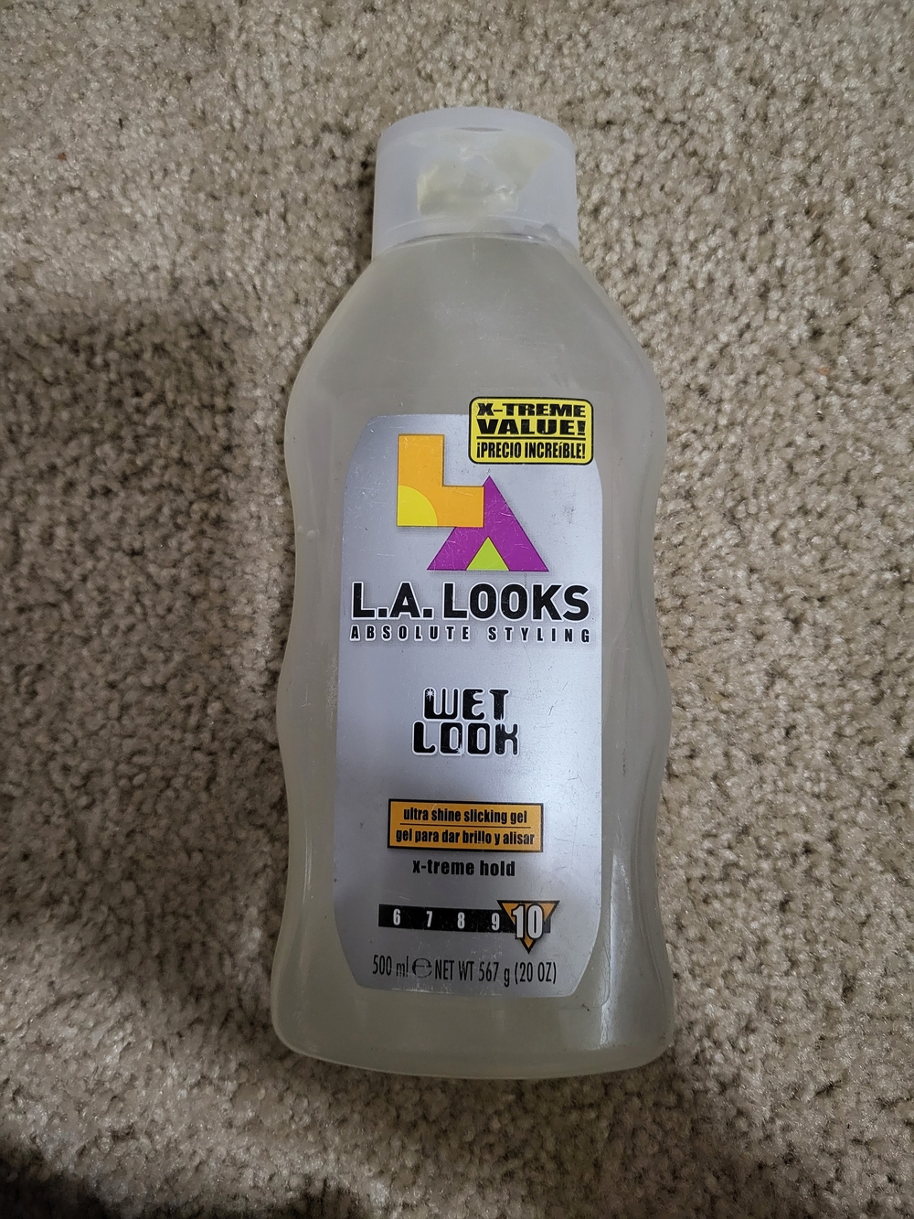 L.A. Looks Wet Look X-Treme Hold 10 Styling Gel 20 oz Discontinued